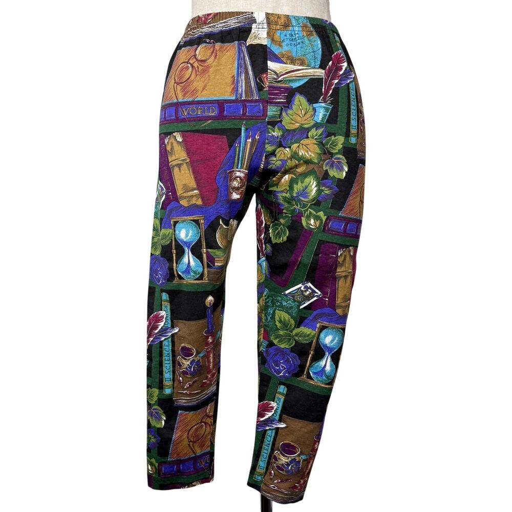Vintage Crazy Horse Capri Leggings Made in USA Whimsical 90s Print
